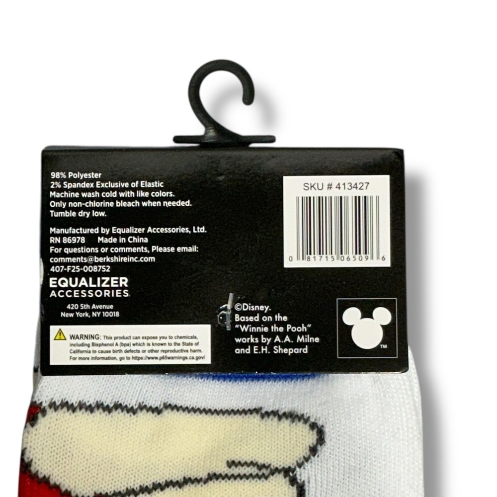 Winnie the Pooh Crew Socks Disney Fun Novelty Adult Unisex Mens One Size 9-13 - Picture 6 of 16